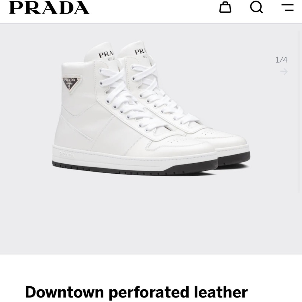 Prada downtown high top sneakers